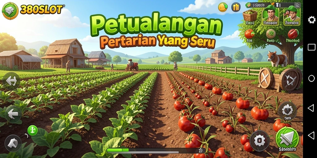 Tampilan gameplay seru di <strong>380SLOT</strong> dengan suasana pertanian yang menarik.