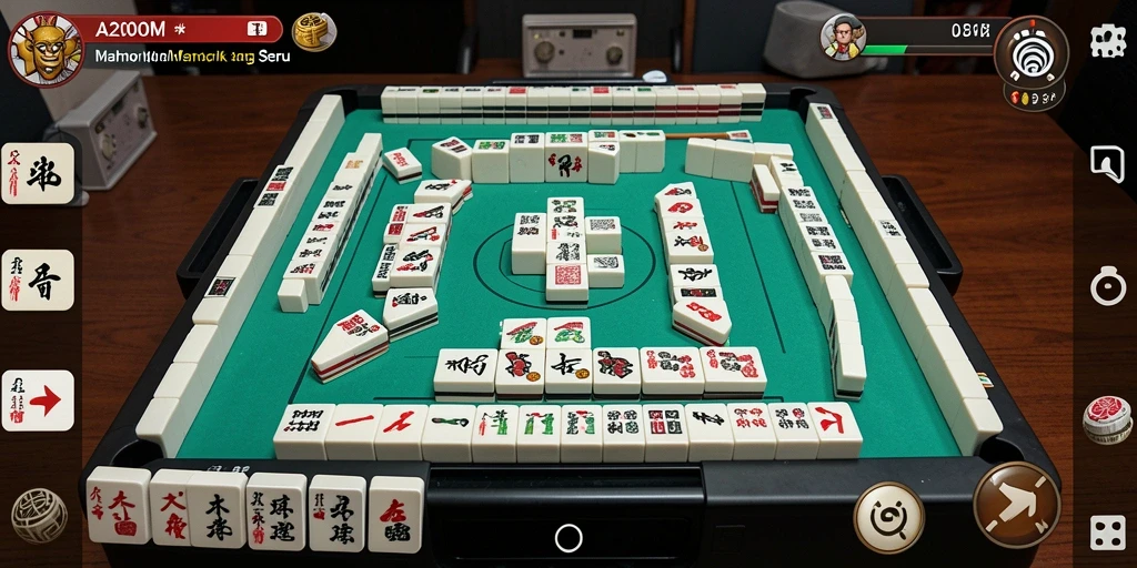 Screenshot gameplay A200M yang menampilkan level Mahjong yang menantang.