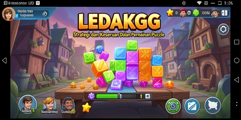 Tampilan gameplay LEDAKGG yang menantang dan menarik.