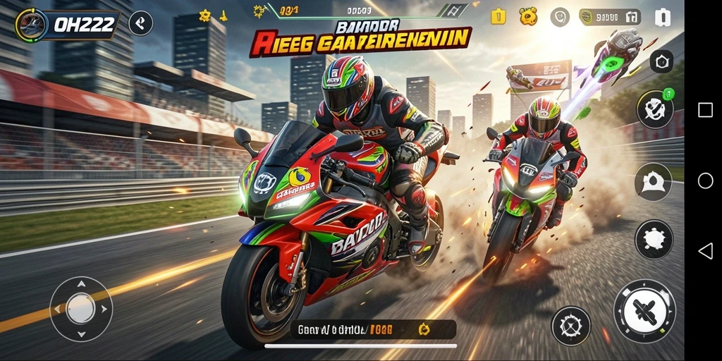 Gameplay seru dan menegangkan dalam balapan motor