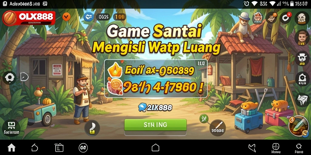 Screenshot gameplay OLX888 menampilkan karakter yang beraksi di level yang menarik.